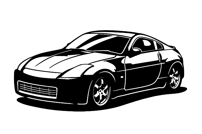 Nissan Z350 wektorowa grafika