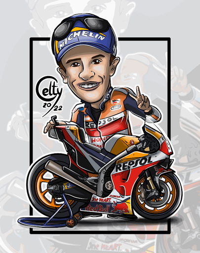 Marc Marquez karykatura