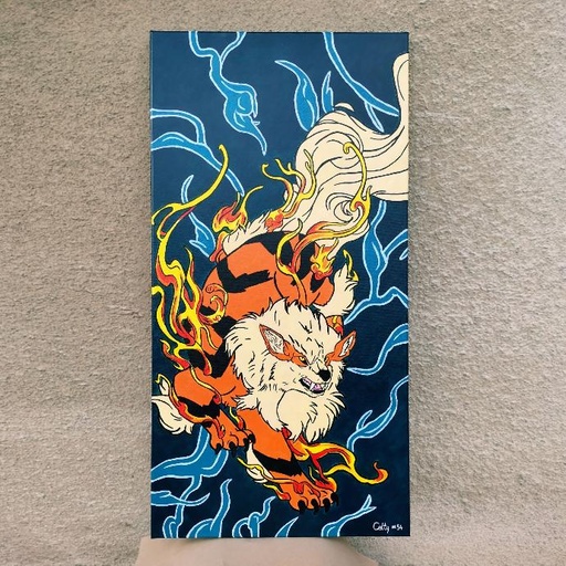 Arcanine pokemon obraz 50x100 cm