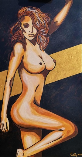 Obraz abstrakcja akt 50x100 cm